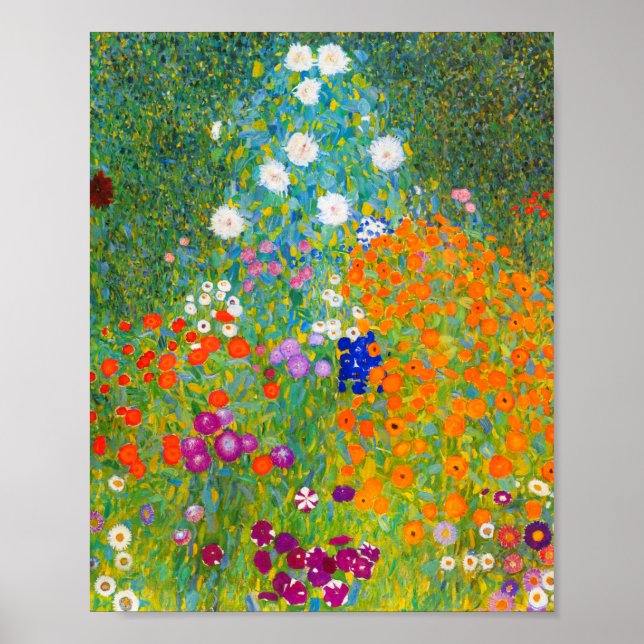 Gustav Klimt Flower Garden Poster (Front)
