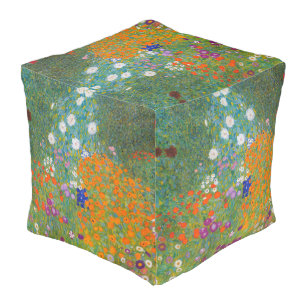 Gustav Klimt - Flower Garden Pouf
