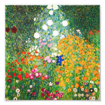 Gustav Klimt Flower Garden Print by VintageSpot at Zazzle