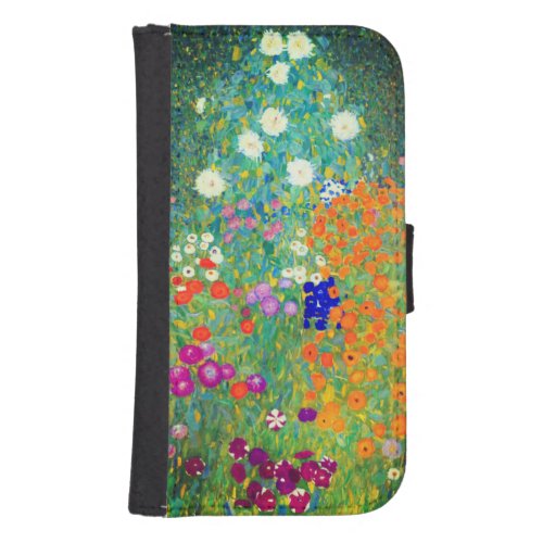 Gustav Klimt Flower Garden Galaxy S4 Wallet Case
