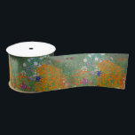 Gustav Klimt - Flower Garden Satin Ribbon<br><div class="desc">Flower Garden - Gustav Klimt in 1905-1907</div>