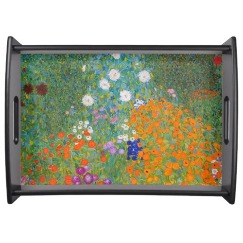 Gustav Klimt _ Flower Garden Serving Tray