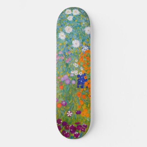 Gustav Klimt _ Flower Garden Skateboard