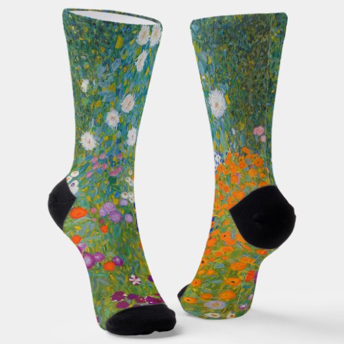 Gustav Klimt _ Flower Garden Socks