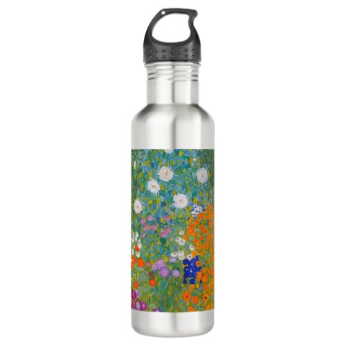 Gustav Klimt _ Flower Garden Stainless Steel Water Bottle