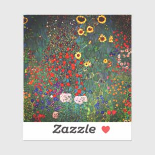 Gustav Klimt Flower Garden Sticker