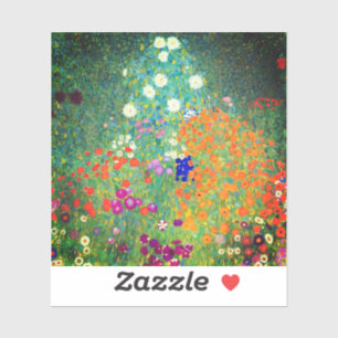Gustav Klimt Flower Garden Sticker