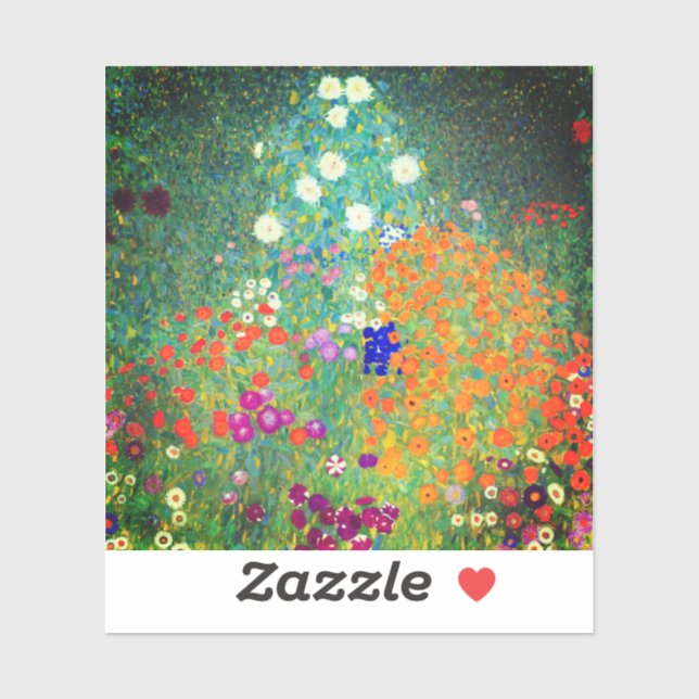 Gustav Klimt Flower Garden Sticker (Sheet)