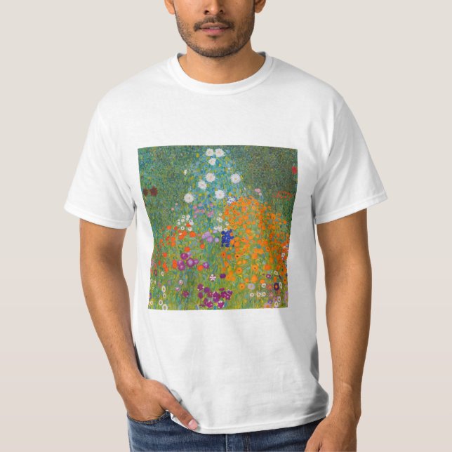 Gustav Klimt - Flower Garden T-Shirt (Front)