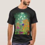 Gustav Klimt Flower Garden T-Shirt<br><div class="desc">T-Shirt featuring Gustav Klimt’s oil painting Flower Garden (1906). A beautiful garden of purple,  red,  white,  blue,  and orange flowers. A great gift for fans of Art Nouveau and Austrian art.</div>
