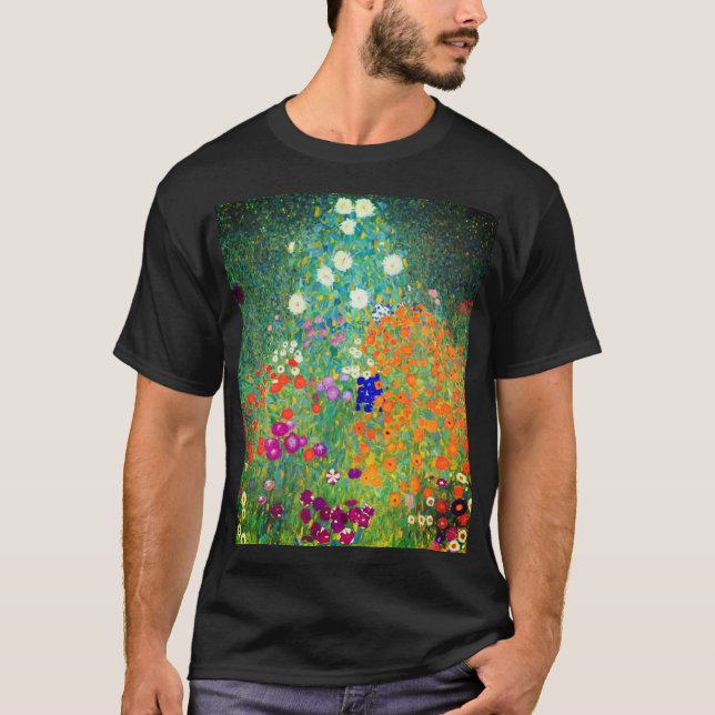 Gustav Klimt Flower Garden T-Shirt (Front)