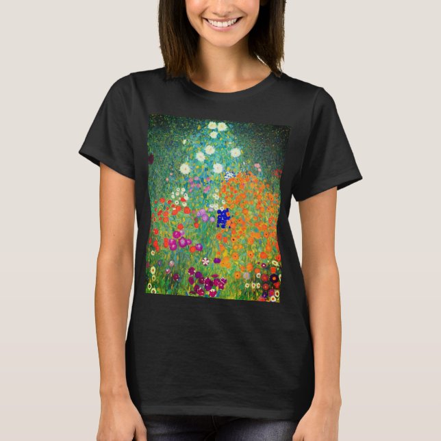 Gustav Klimt Flower Garden T-Shirt (Front)
