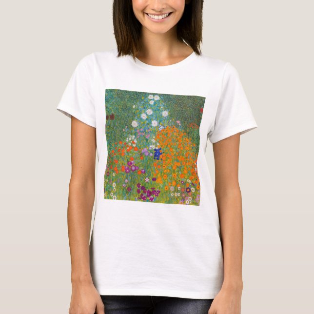 Gustav Klimt - Flower Garden T-Shirt (Front)
