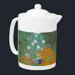 Gustav Klimt - Flower Garden Teapot<br><div class="desc">Flower Garden - Gustav Klimt in 1905-1907</div>