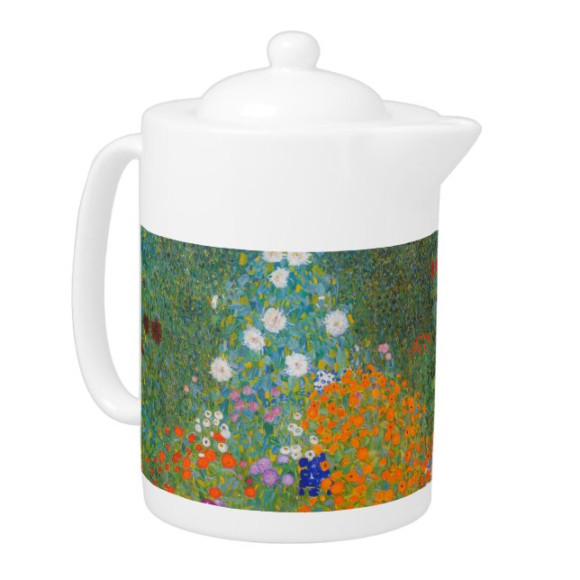 Gustav Klimt - Flower Garden Teapot (Left)