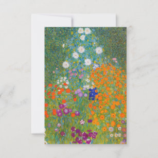 Gustav Klimt - Flower Garden Thank You Card
