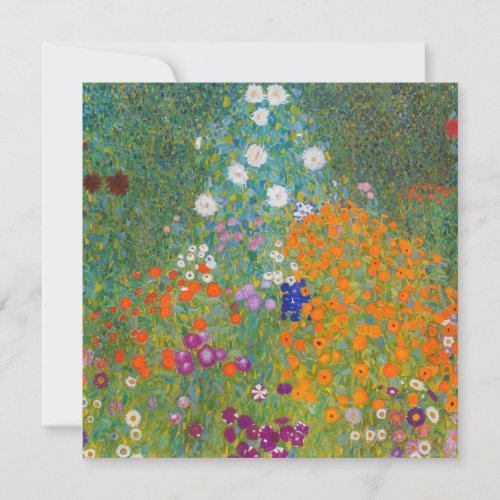 Gustav Klimt _ Flower Garden Thank You Card