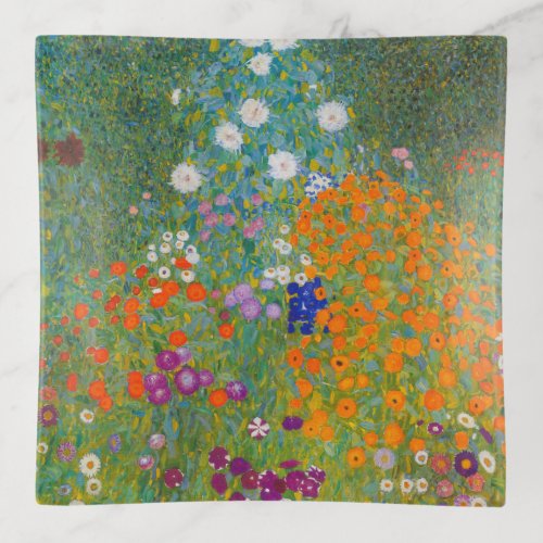 Gustav Klimt _ Flower Garden Trinket Tray