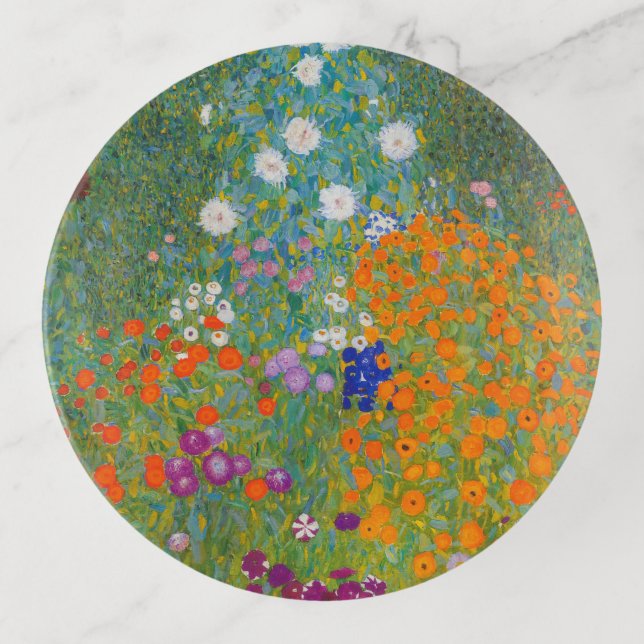 Gustav Klimt - Flower Garden Trinket Tray (Front)