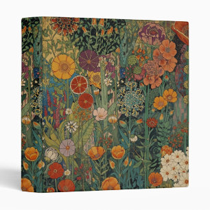 Gustav Klimt Flower Garden Vintage Art Nouveau 3 Ring Binder
