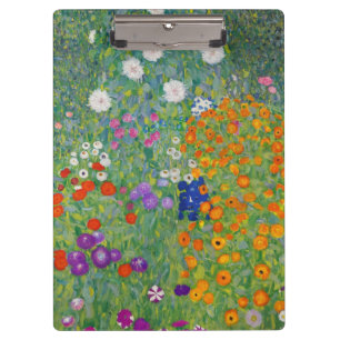 Gustav Klimt Flower Garden Vintage Art Nouveau Clipboard