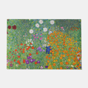 Gustav Klimt Flower Garden Vintage Art Nouveau Doormat