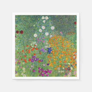 Gustav Klimt Flower Garden Vintage Art Nouveau Napkins