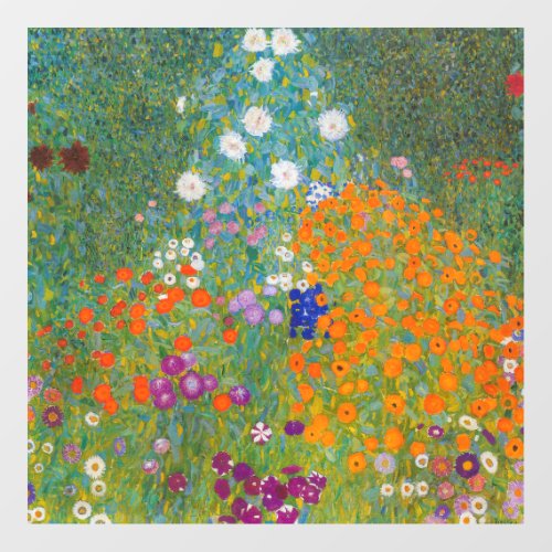 Gustav Klimt _ Flower Garden Wall Decal