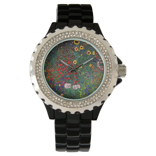 Gustav Klimt Flower Garden Watch (Front)