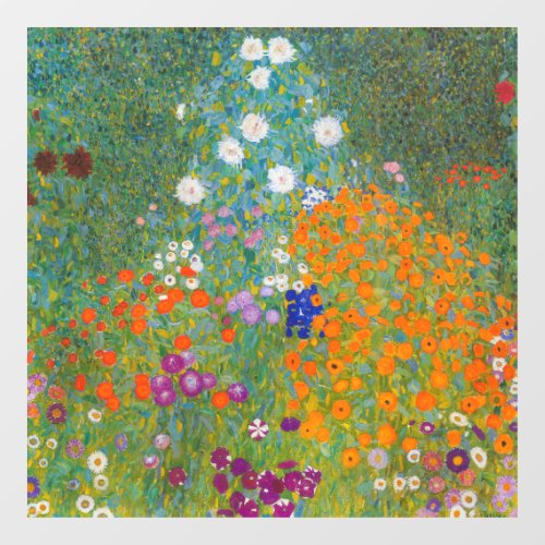 Gustav Klimt _ Flower Garden Window Cling