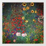 Gustav Klimt Flower Garden Window Cling<br><div class="desc">Window Cling featuring Gustav Klimt’s painting Farm Garden with Sunflowers (1907). A beautiful garden of sunflowers and exquisite blue,  red,  purple,  pink,  and white flowers. A great gift for fans of Art Nouveau and Austrian art.</div>