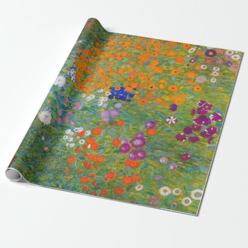 Gustav Klimt _ Flower Garden Wrapping Paper