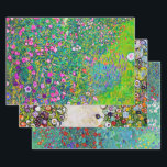 Gustav Klimt, Flower Garden Wrapping Paper Sheets<br><div class="desc">Gustav Klimt (July 14, 1862 – February 6, 1918) was an Austrian symbolist painter and one of the most prominent members of the Vienna Secession movement. Klimt is noted for his paintings, murals, sketches, and other objets d'art. In addition to his figurative works, which include allegories and portraits, he painted...</div>