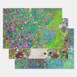 Gustav Klimt, Flower Garden Wrapping Paper Sheets