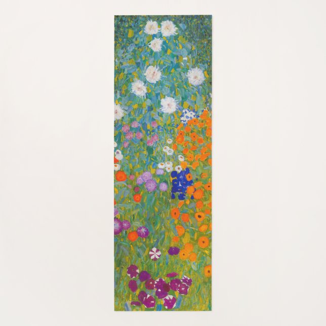 Gustav Klimt - Flower Garden Yoga Mat (Back)