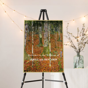 Gustav Klimt Forest Nature Wedding Welcome Foam Board