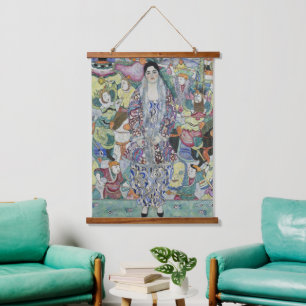 Gustav Klimt Friederike Maria Beer Portrait Art Hanging Tapestry