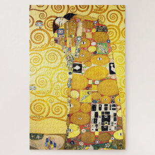 Gustav Klimt Fulfillment Lovers Fine Art Jigsaw Puzzle