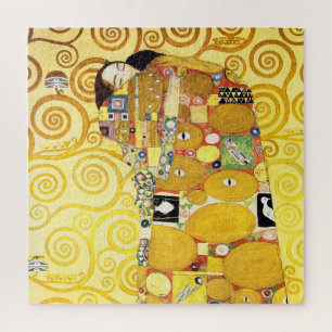 Gustav Klimt Fulfillment Lovers Fine Art Jigsaw Puzzle