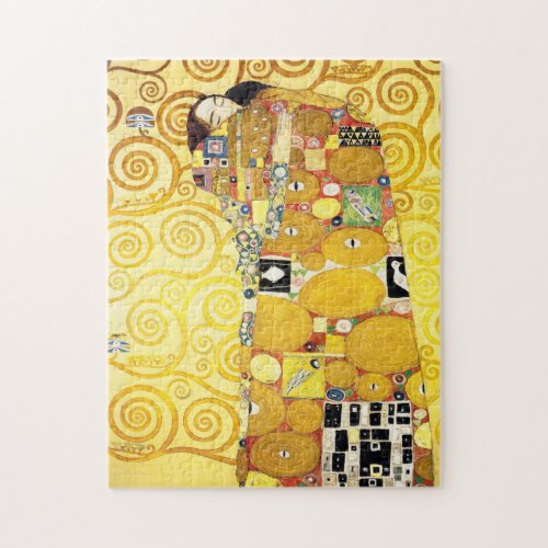 Gustav Klimt Fulfillment Lovers Fine Art Jigsaw Puzzle