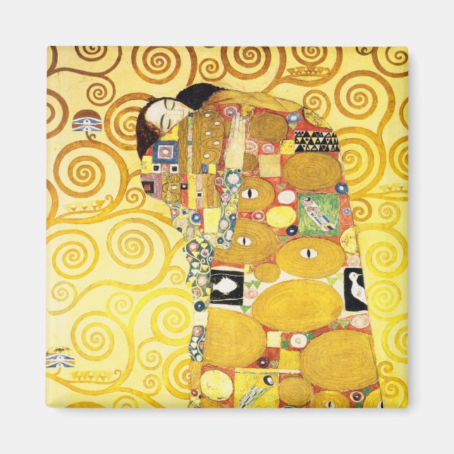 Gustav Klimt Fulfillment Lovers Fine Art Magnet (Front)