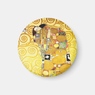 Gustav Klimt Fulfillment Lovers Fine Art Magnet