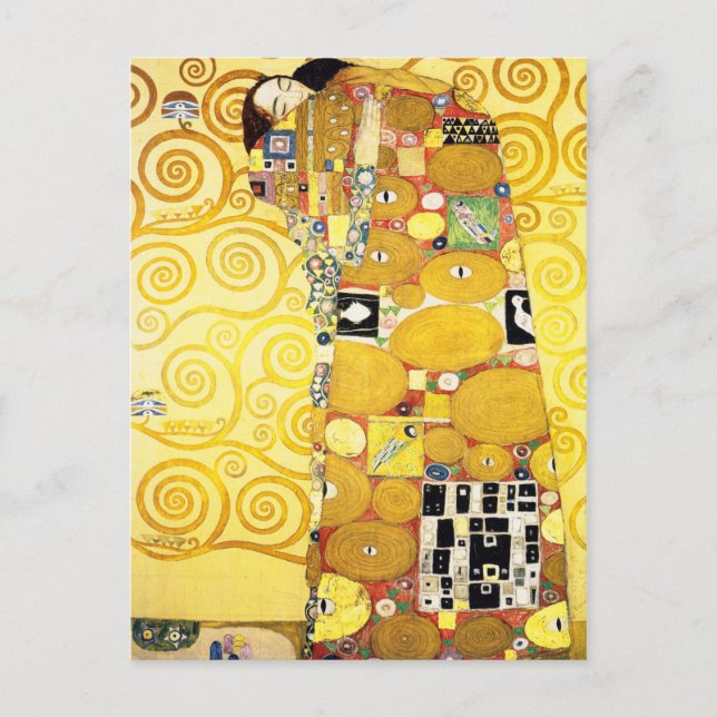 Gustav Klimt Fulfillment Lovers Fine Art Postcard (Front)