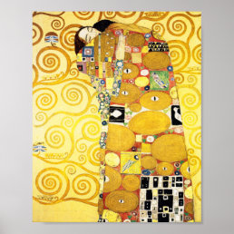 Gustav Klimt Fulfillment Lovers Fine Art Poster
