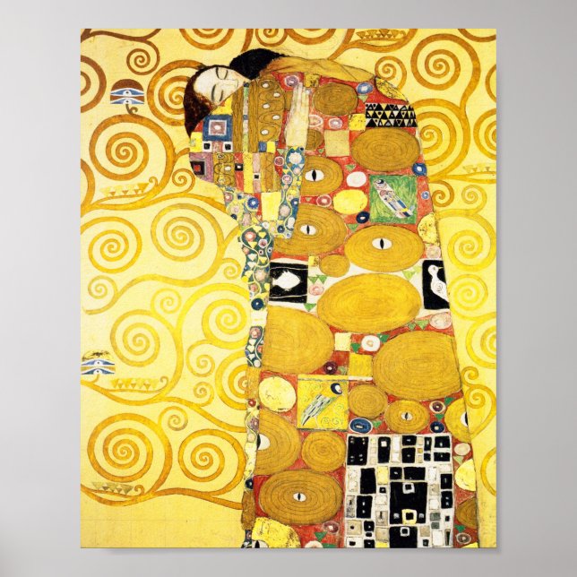 Gustav Klimt Fulfillment Lovers Fine Art Poster (Front)