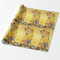 Gustav Klimt Fulfillment Lovers Fine Art Wrapping Paper