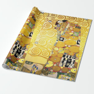 Gustav Klimt Fulfillment Lovers Fine Art Wrapping Paper