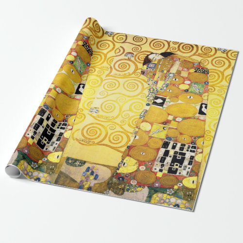 Gustav Klimt Fulfillment Lovers Fine Art Wrapping Paper