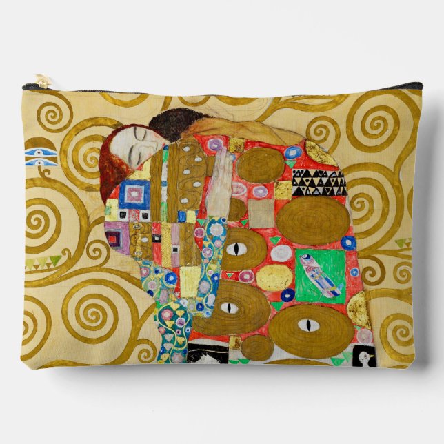 Gustav Klimt Fulfillment Nouveau Couple Accessory Pouch (Front)