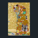 Gustav Klimt Fulfillment Nouveau Couple Acrylic Print<br><div class="desc">Gustav Klimt,  Fulfillment 1910-1911 Art Nouveau Couple with Klimt's signature swirling design and beautiful gold painting.</div>